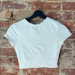 White crop top